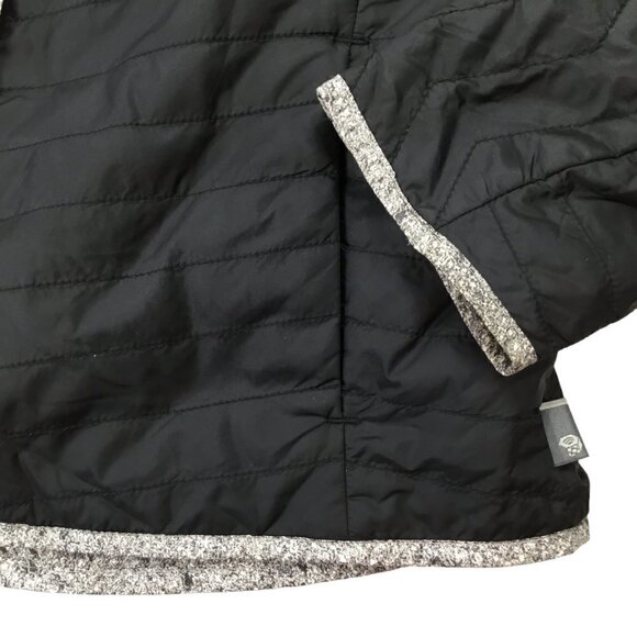 Mountain Hardwear Quilted Women's Jacket Snap Front Sz M Black Gray Lightweight - Picture 8 of 12